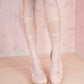"Cupid's Ballerina" Heart Platform Lace Up Shoes (WIDE FIT) - Powder Pink // PREORDER